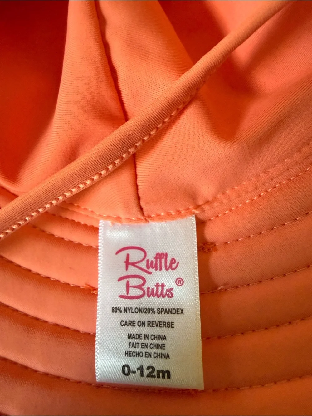 RuffleButts Baby Sun Hat Coral Peach Bucket Size 0-12m